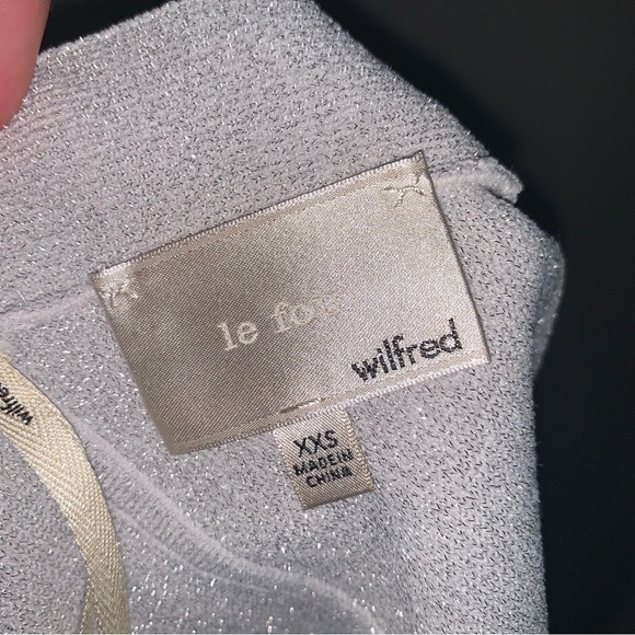 Wilfred Le Fou Metallic 70s Inspired Halter Top Shimmering Silver XXS - Picture 3 of 7